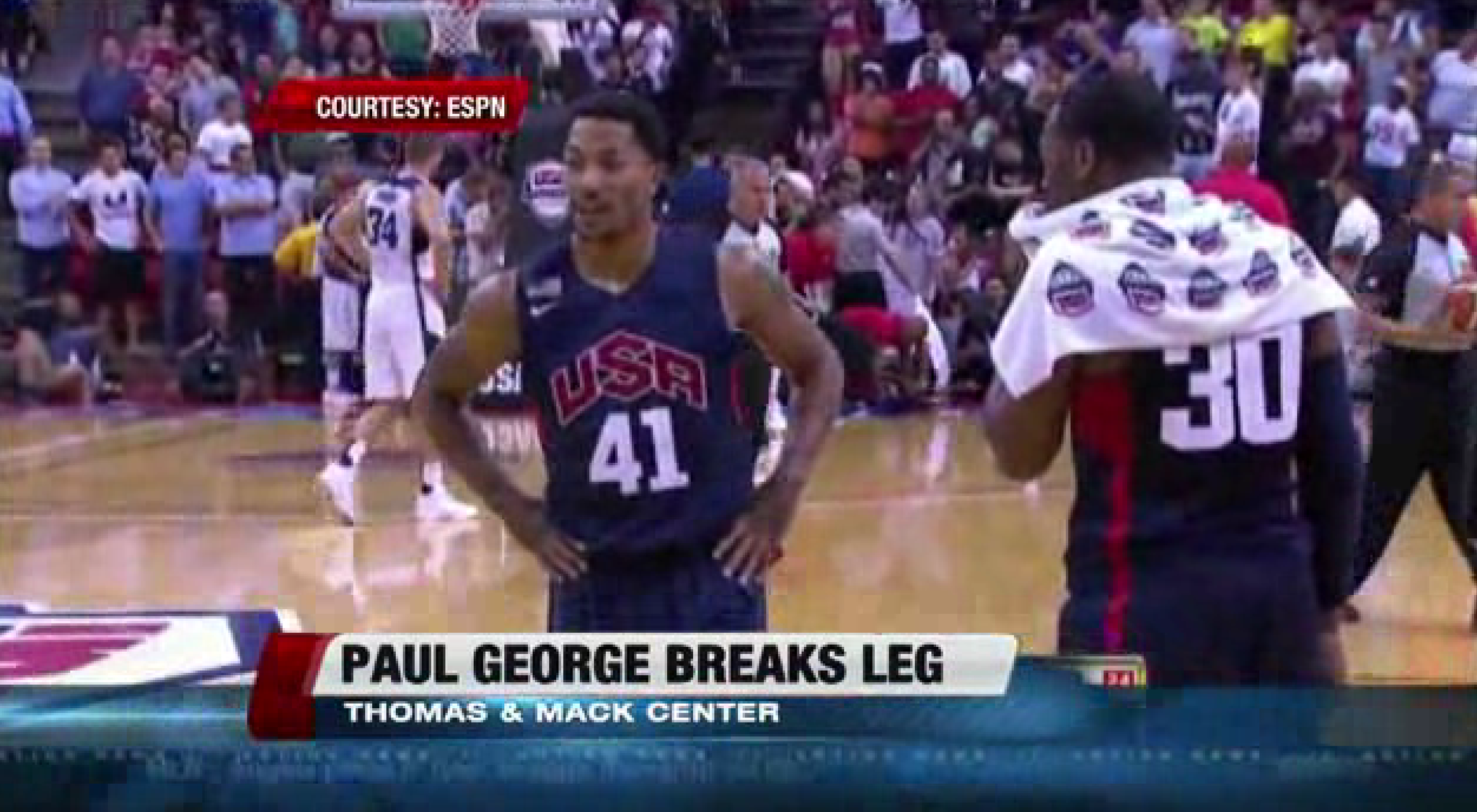 NBA star Paul George recovering after gruesome leg injury ...
