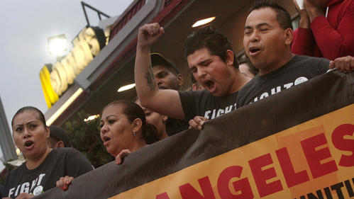 Fast-food workers rally
