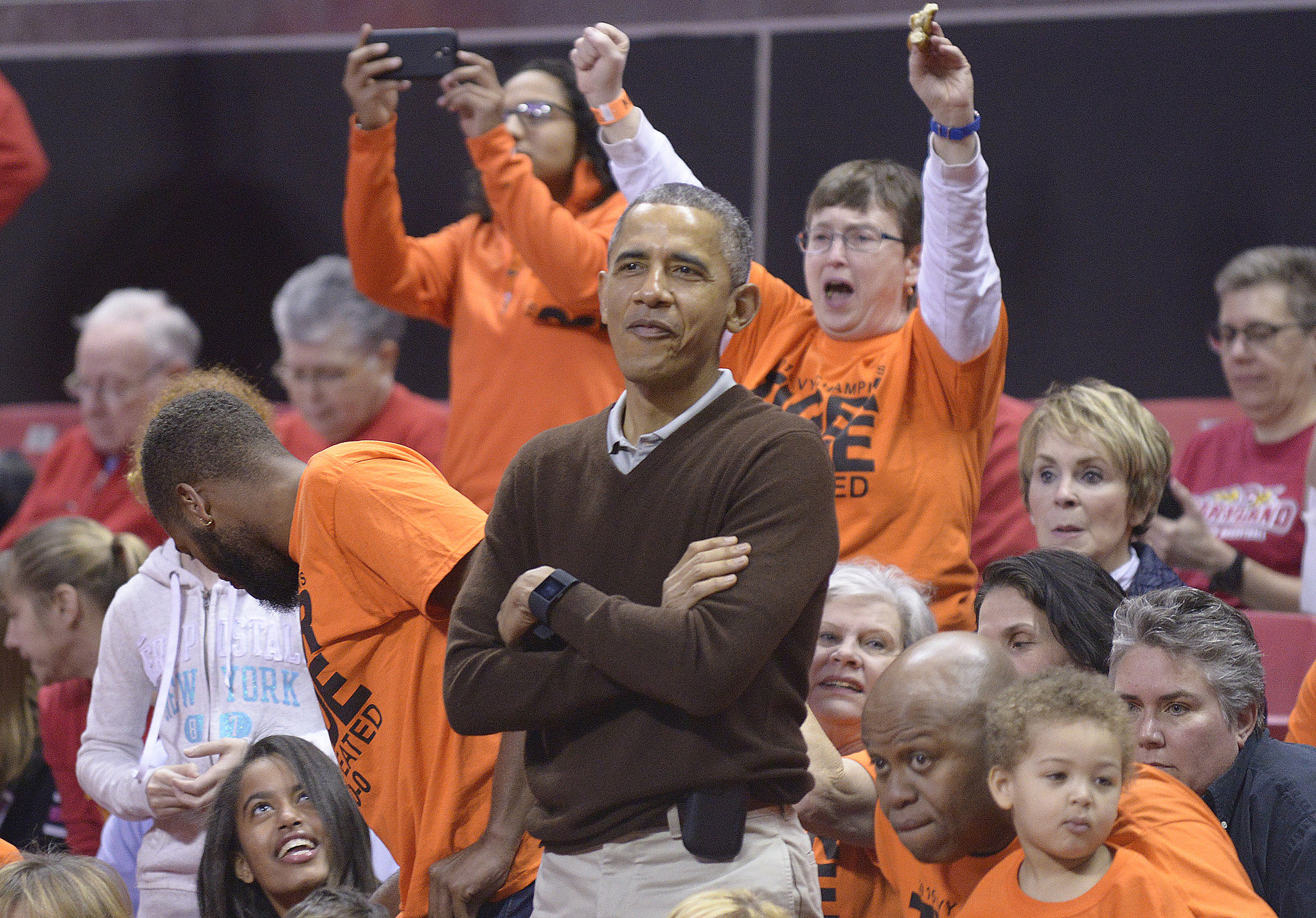 President Barack Obama attends Princeton's NCAA tournament game at