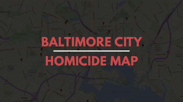 Baltimore homicides map