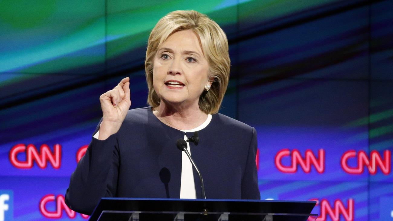 Hillary Rodham Clinton at the Democratic presidential debate in Las Vegas. (John Locher / Associated Press)