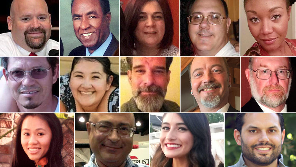 A composite photo of all 14 victims from the San Bernardino shooting rampage. ()