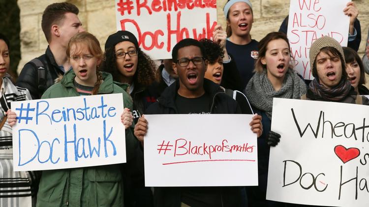 Wheaton College students peacefully protest