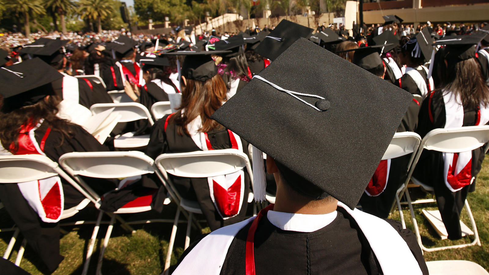 Commencement ceremonies at Cal State Northridge. (Al Seib / Los Angeles Times)