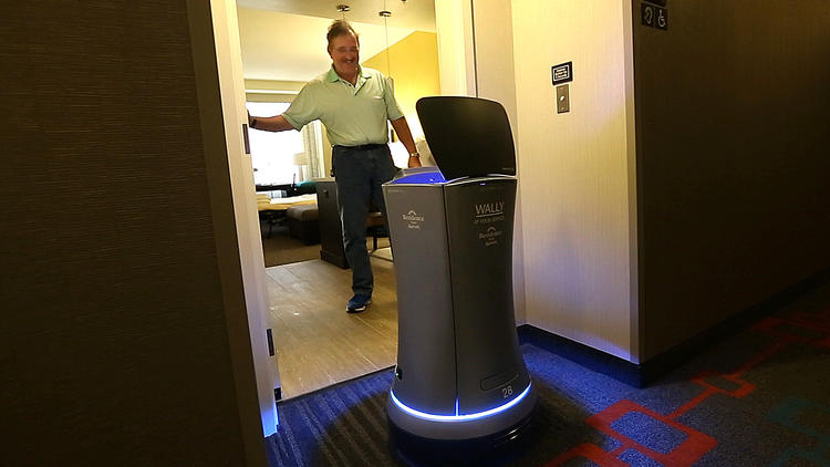 Wally World | Hotel uses a robot named Wally to deliver goods to guest