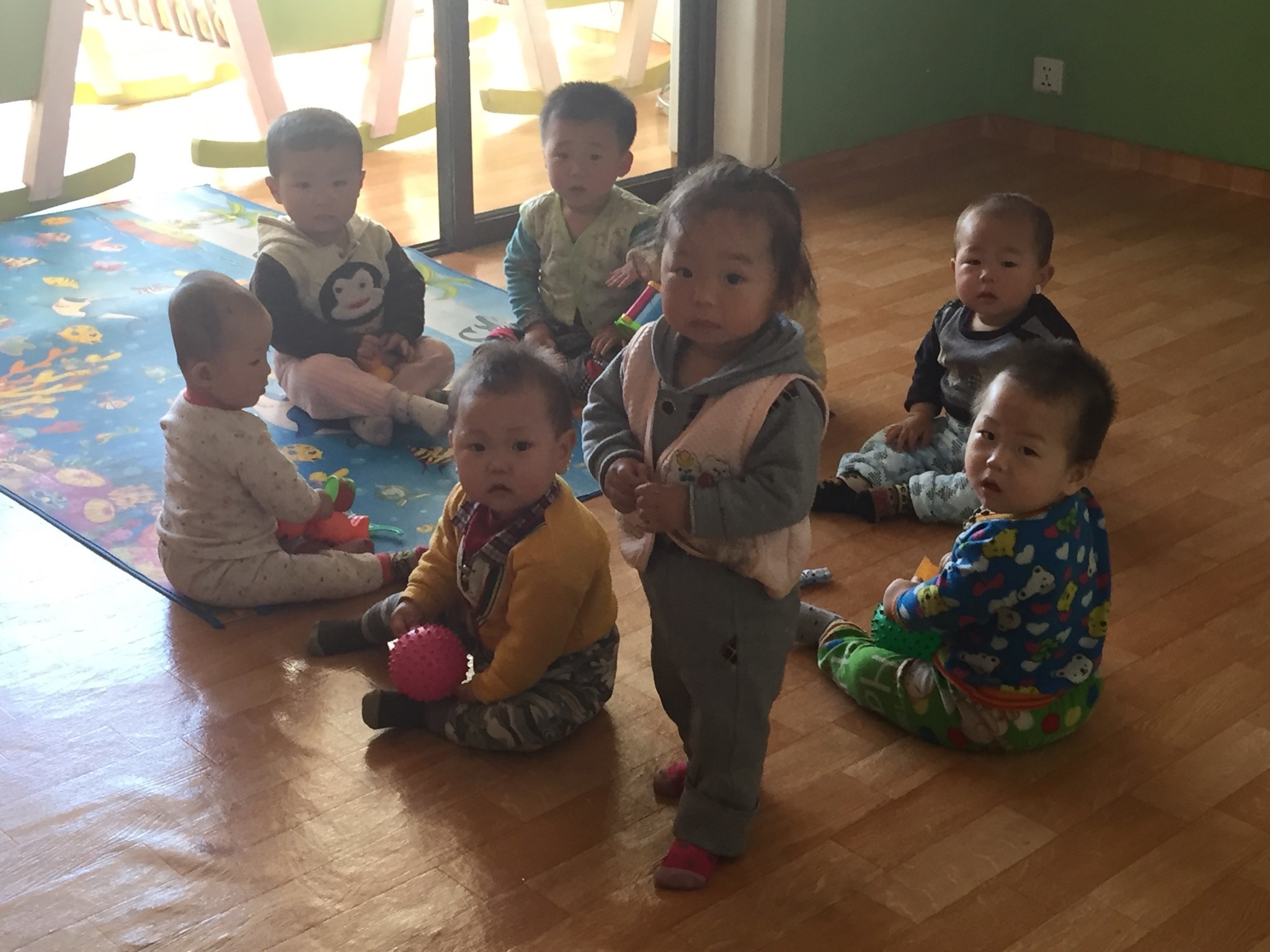Toddlers at the Changchon farm nursery school.