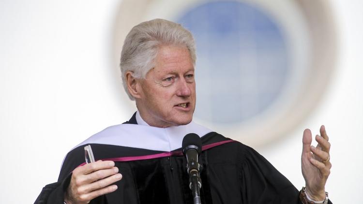 Former President Bill Clinton delivered commencement speech Saturday at Loyola Marymount University. (Irfan Khan/Los Angeles Times.)