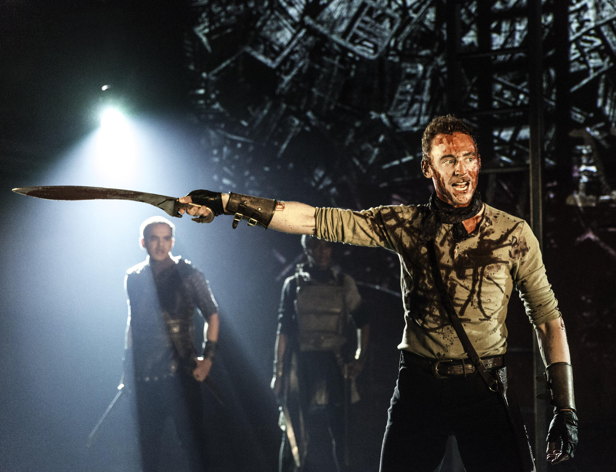 Tom Hiddleston as  'Coriolanus' at the Donmar Warehouse in 2013.