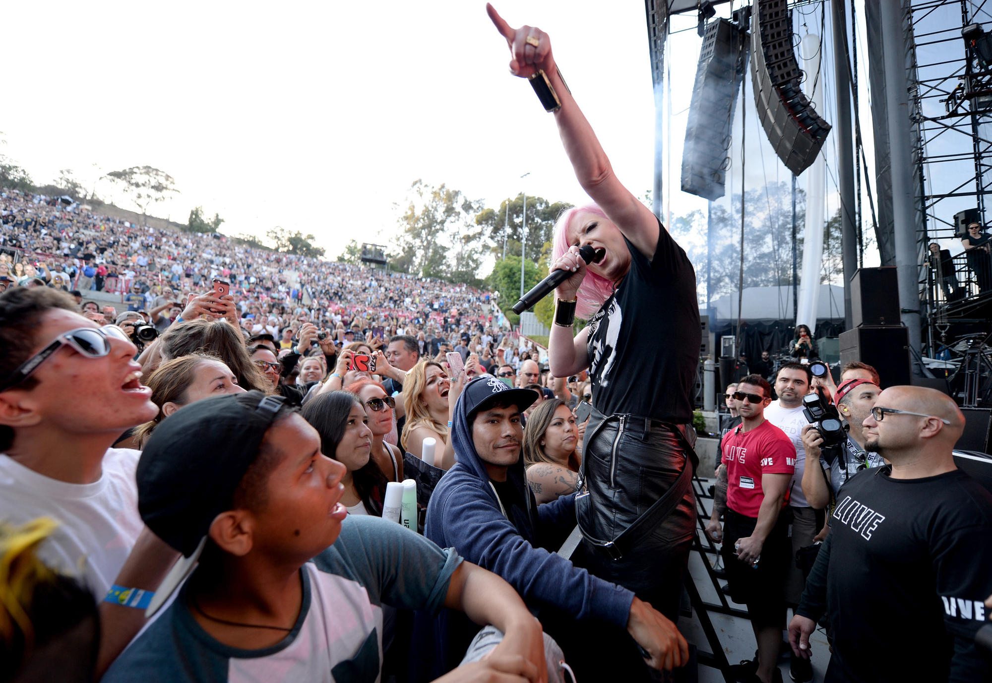 Shirley Manson of Garbage performs at KROQ Weenie Roast 2016.