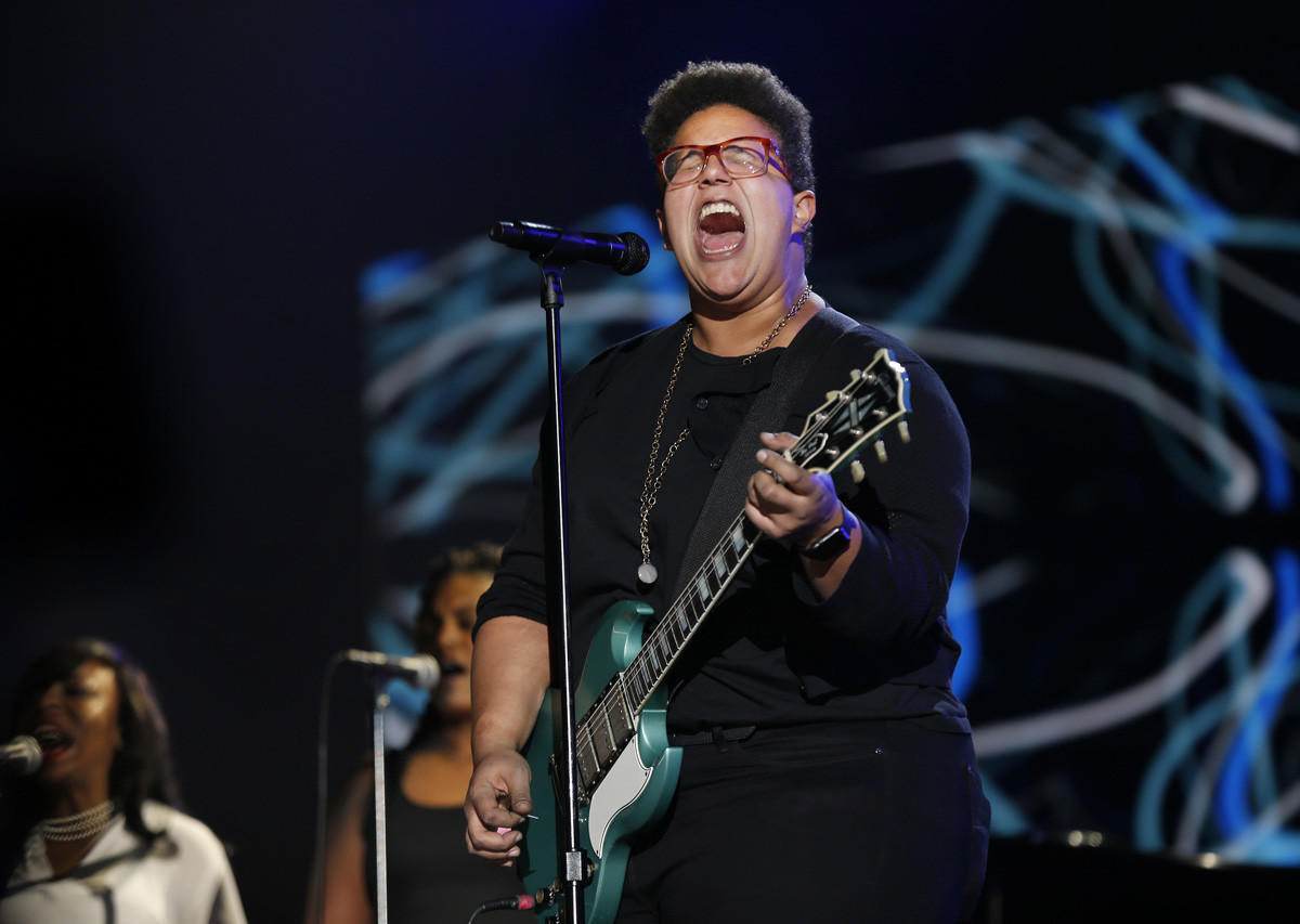 The Alabama Shakes rehearse for the 2016 Grammy Awards at Staples Center on Feb. 12, 2016. (