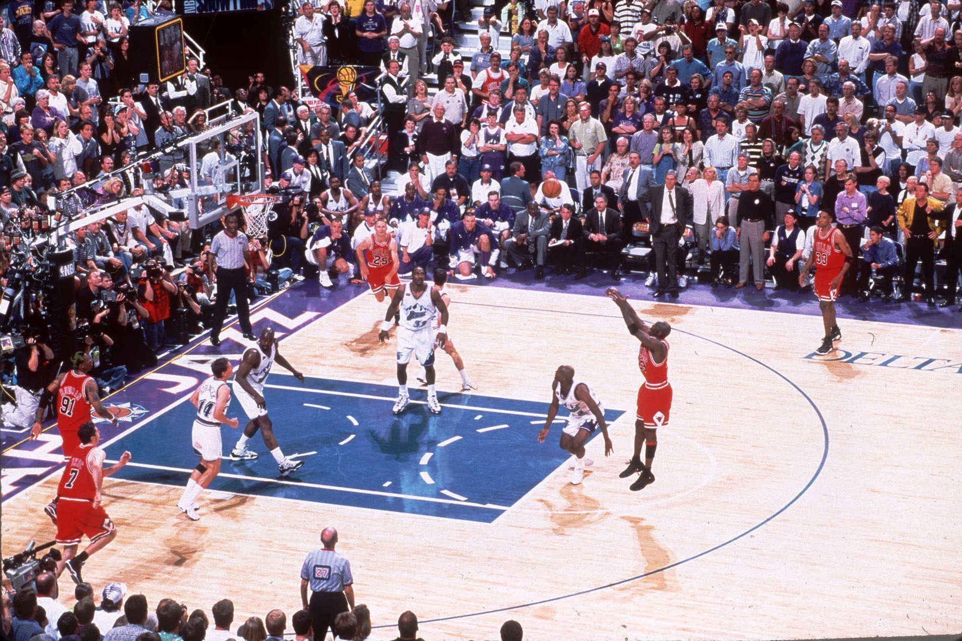 June 14, 1998 Bulls beat Jazz for double triple victory