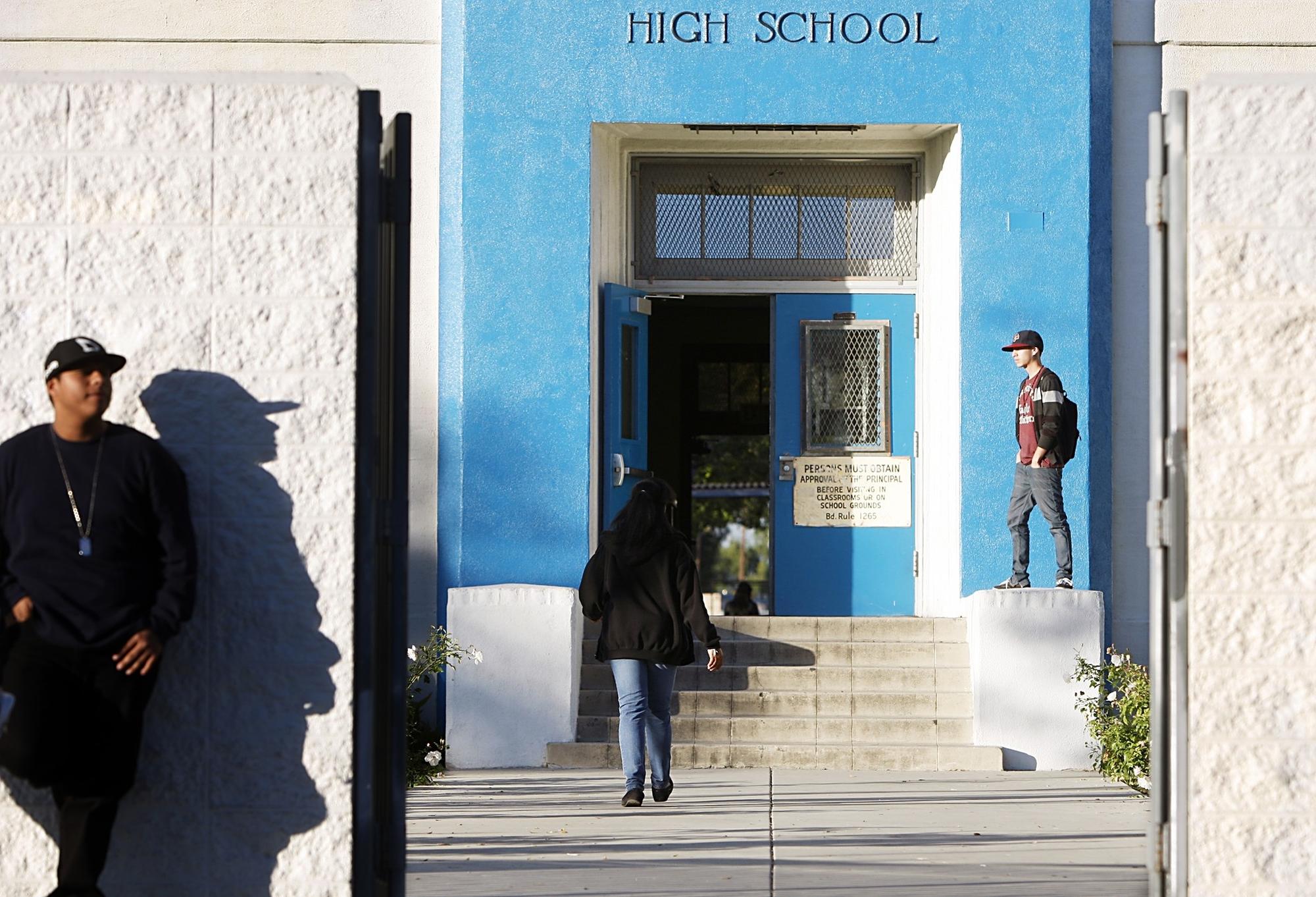 Jordan High School was split into Green Dot, a charter school, and a school run by the Partnership for Los Angeles Schools.