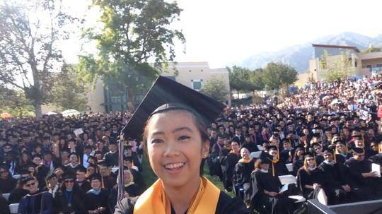 Bunardi at her college graduation.