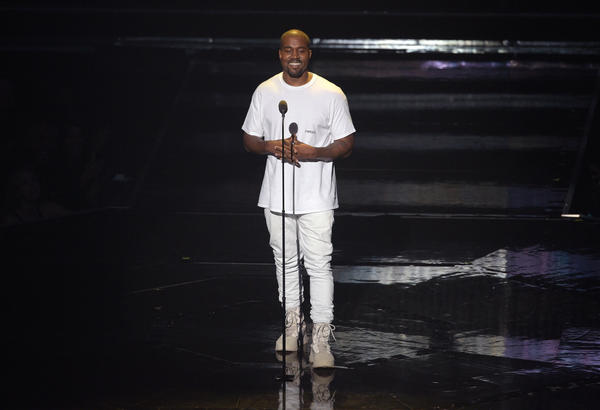 Kanye West gives a speech at the 2016 MTV Video Music Awards at Madison Square Garden. (Jason Kempin/Getty Images)