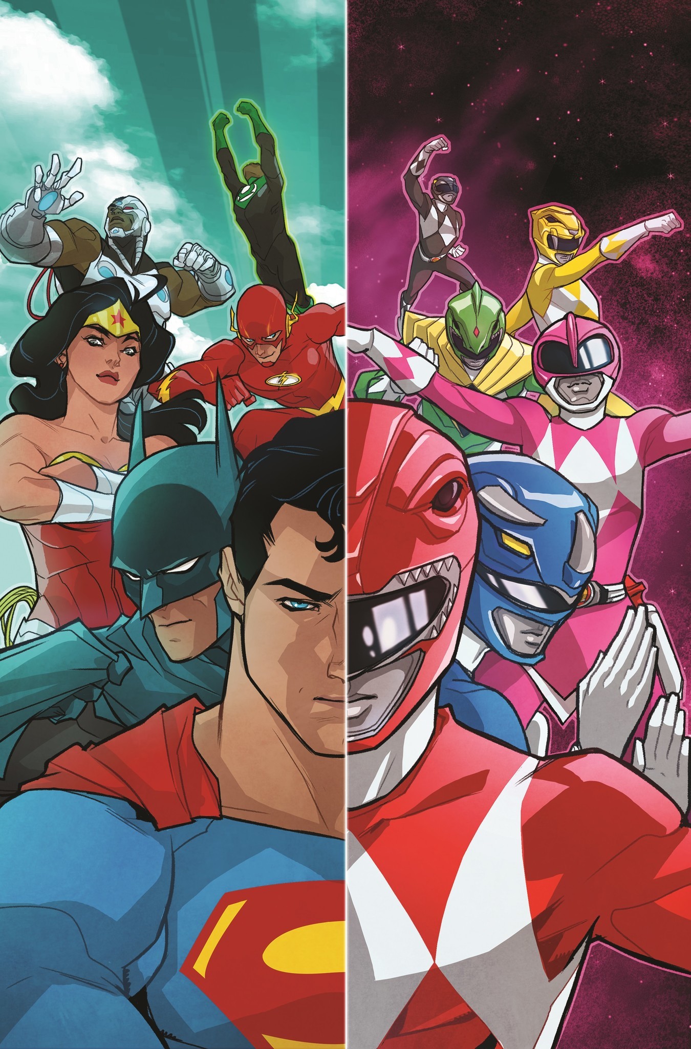 A Justice League/Mighty Morphin Power Rangers crossover is on the way from DC and Boom! Studios.
