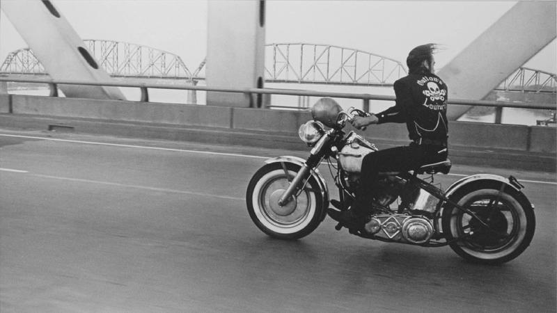 "Crossing the Ohio," 1966, by Danny Lyon, at Kopeikin Gallery.