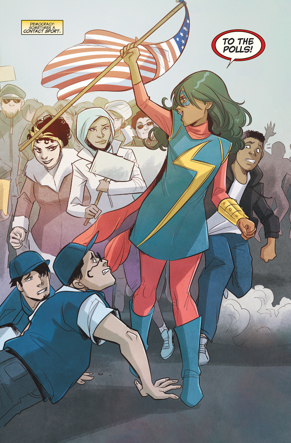 Ms. Marvel urges Americans to vote - Los Angeles Times