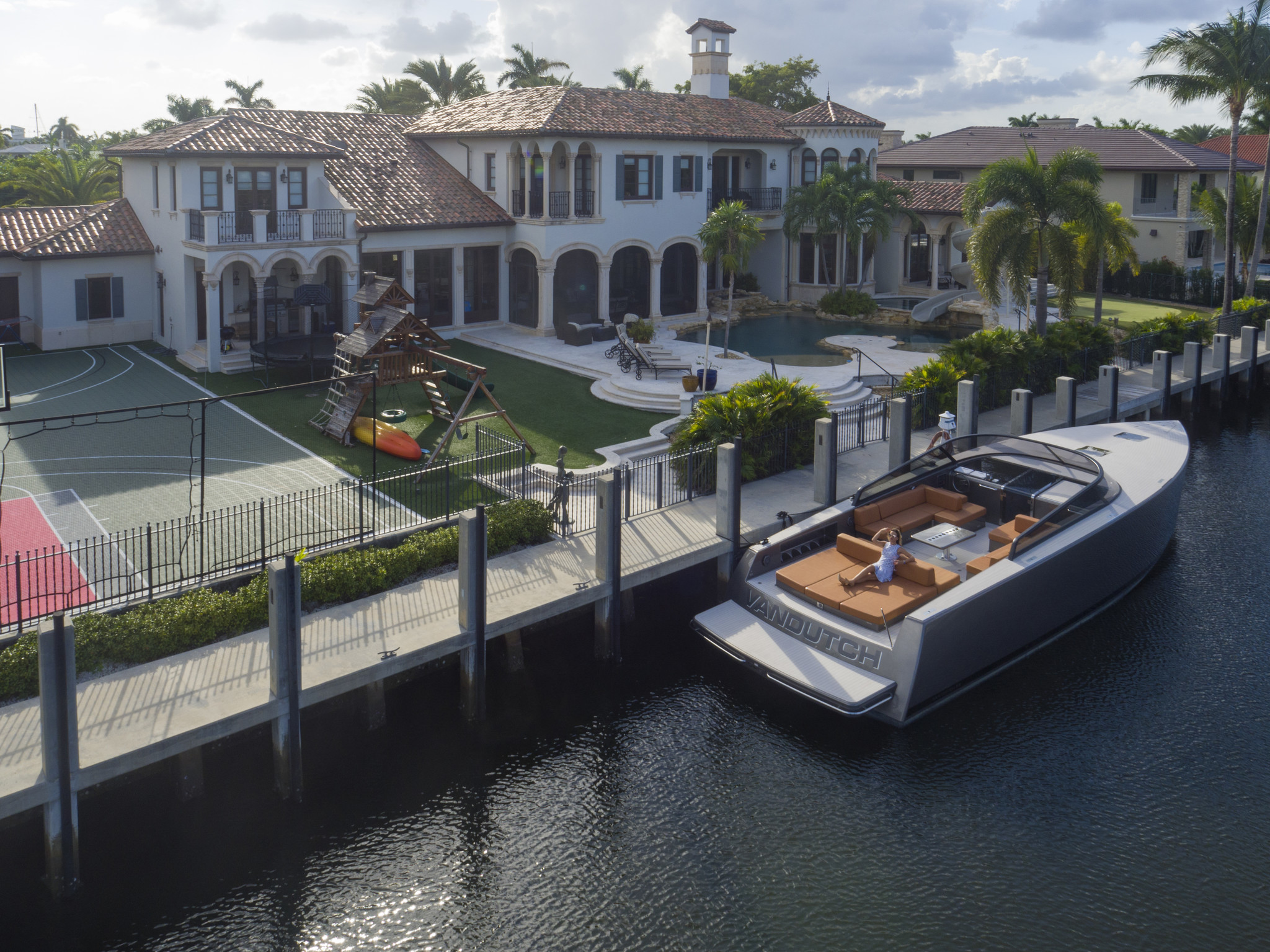 house with yacht dock