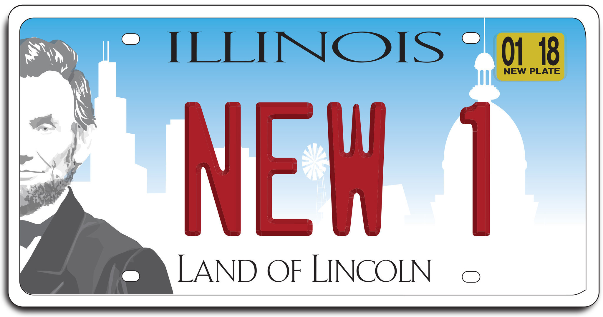 License Plates State Of Illinois