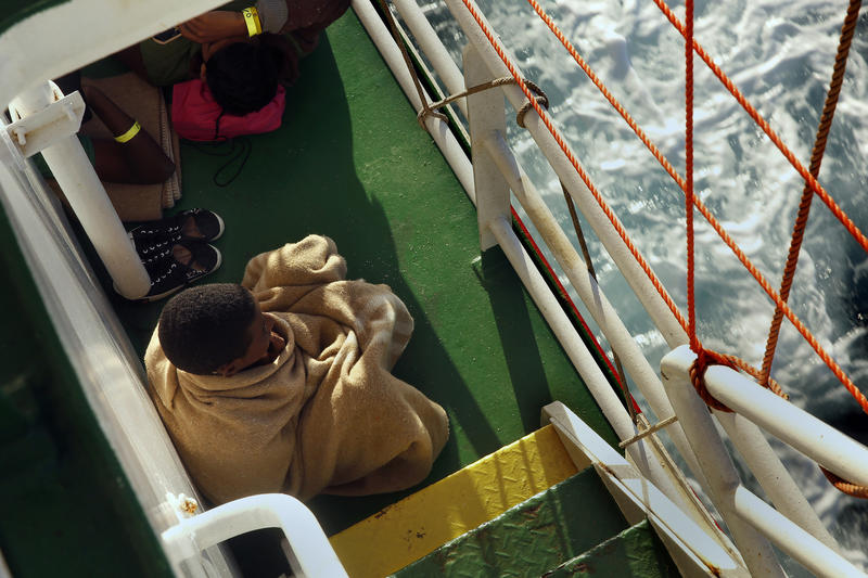 More than 100 of the rescued migrants were unaccompanied minors, most of them young men. One of them, a 15-year-old Eritrean, who called himself M.Y. and spoke English, kept to himself wrapped in a blanket while on the rescue ship.