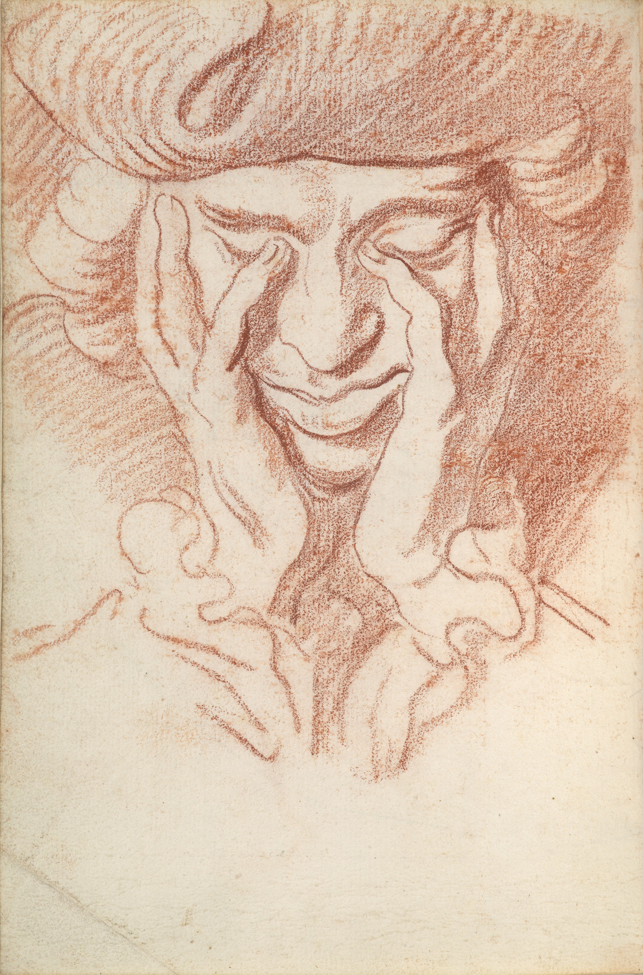 Edme Bouchardon, "Self-Portrait," about 1730, red chalk.