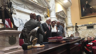 Del. Oaks takes oath to replace Gladden in Md. Senate