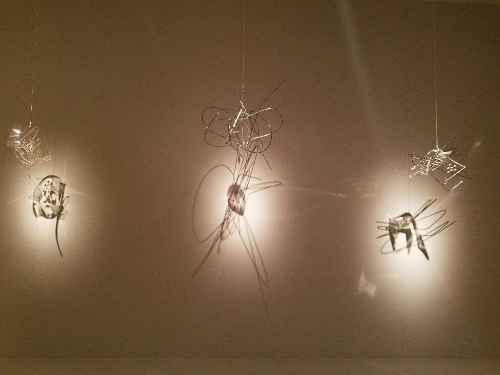 Moholy-Nagy's suspended sculptures of plexiglass and metal wire were made in 1946, shortly before his death at 51.