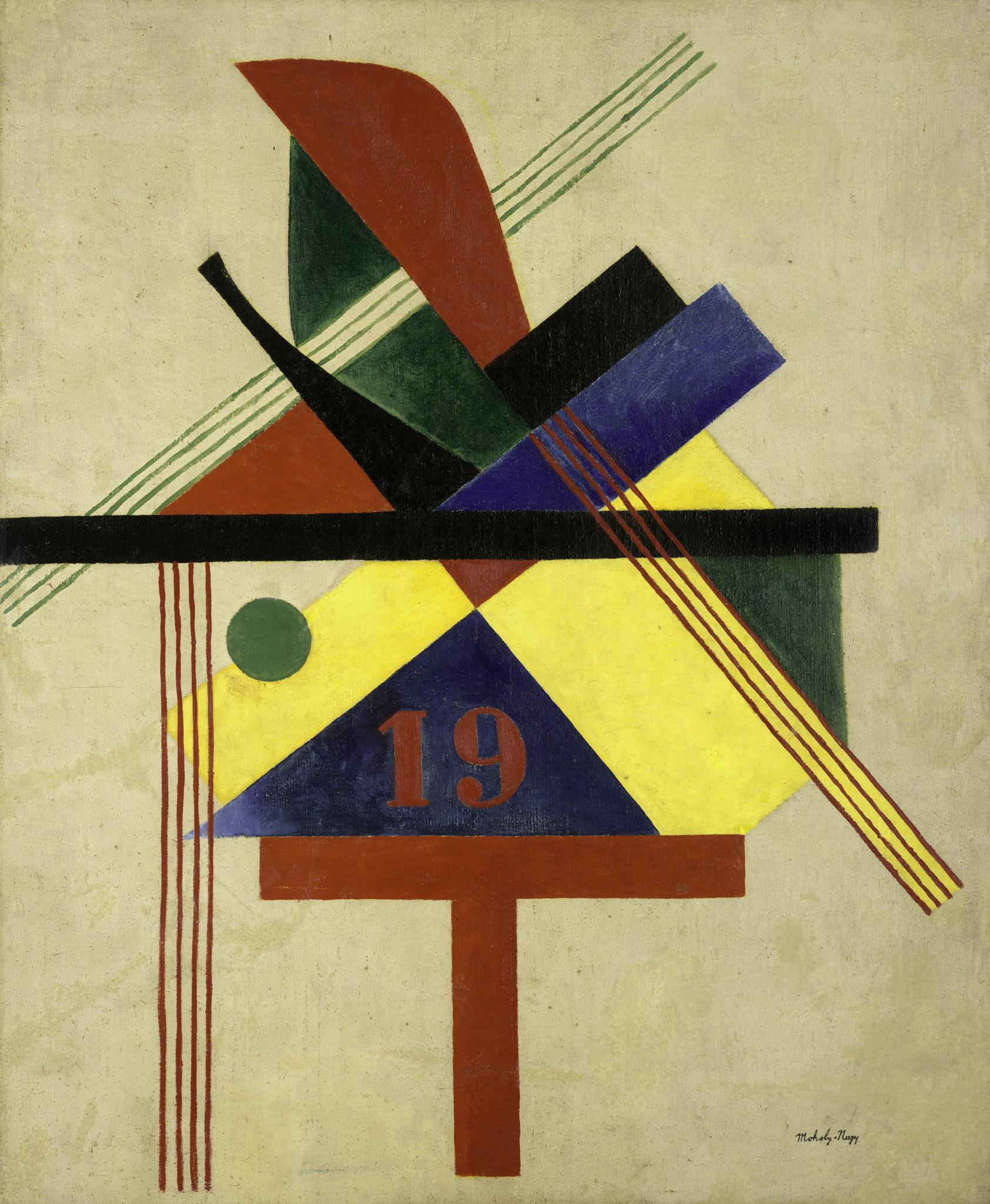 Laszlo Moholy-Nagy, "19," 1921, oil on canvas