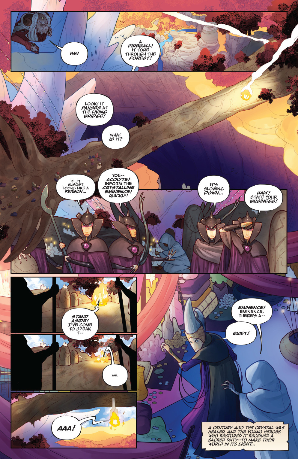 A page from "The Power of the Dark Crystal" No. 1 by Simon Spurrier and Kelly and Nichole Matthews.