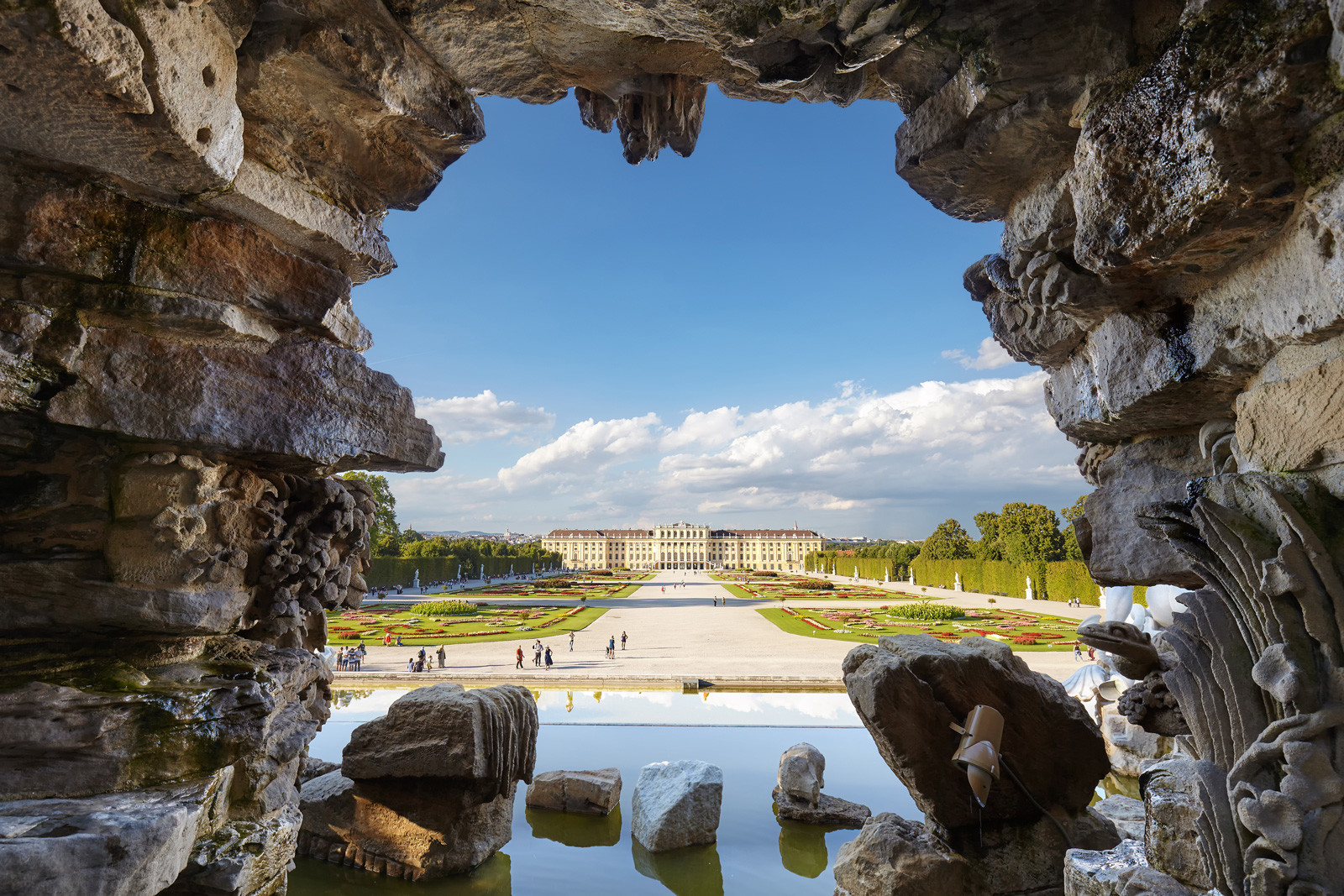 Schonbrunn Palace in Vienna, once a residence of the ruling Habsburgs, is open for tours.