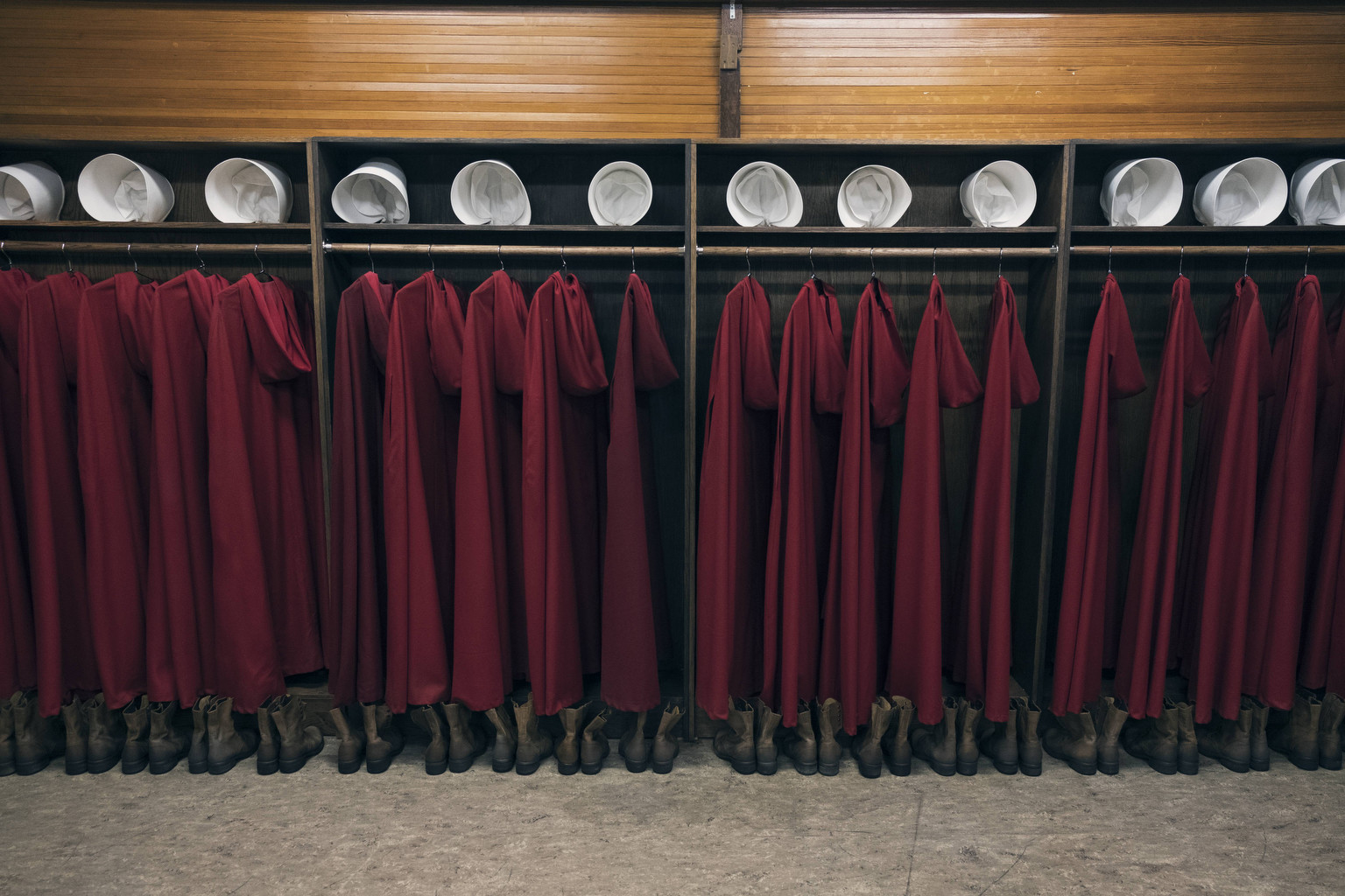 A closet full of cloaks and wings.