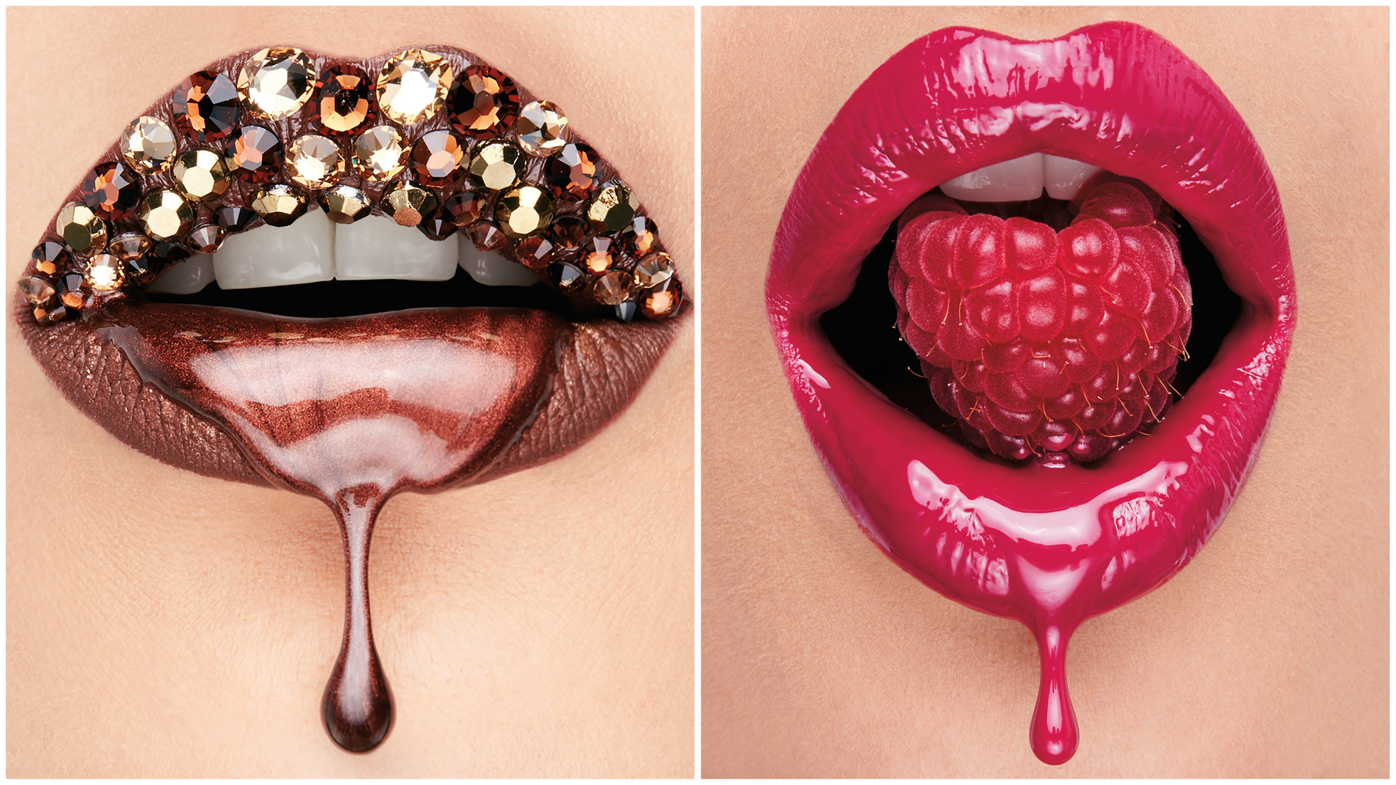 A look at lip art designs by makeup artist Vlada Haggerty, which are prominently displayed on her Instagram profile.