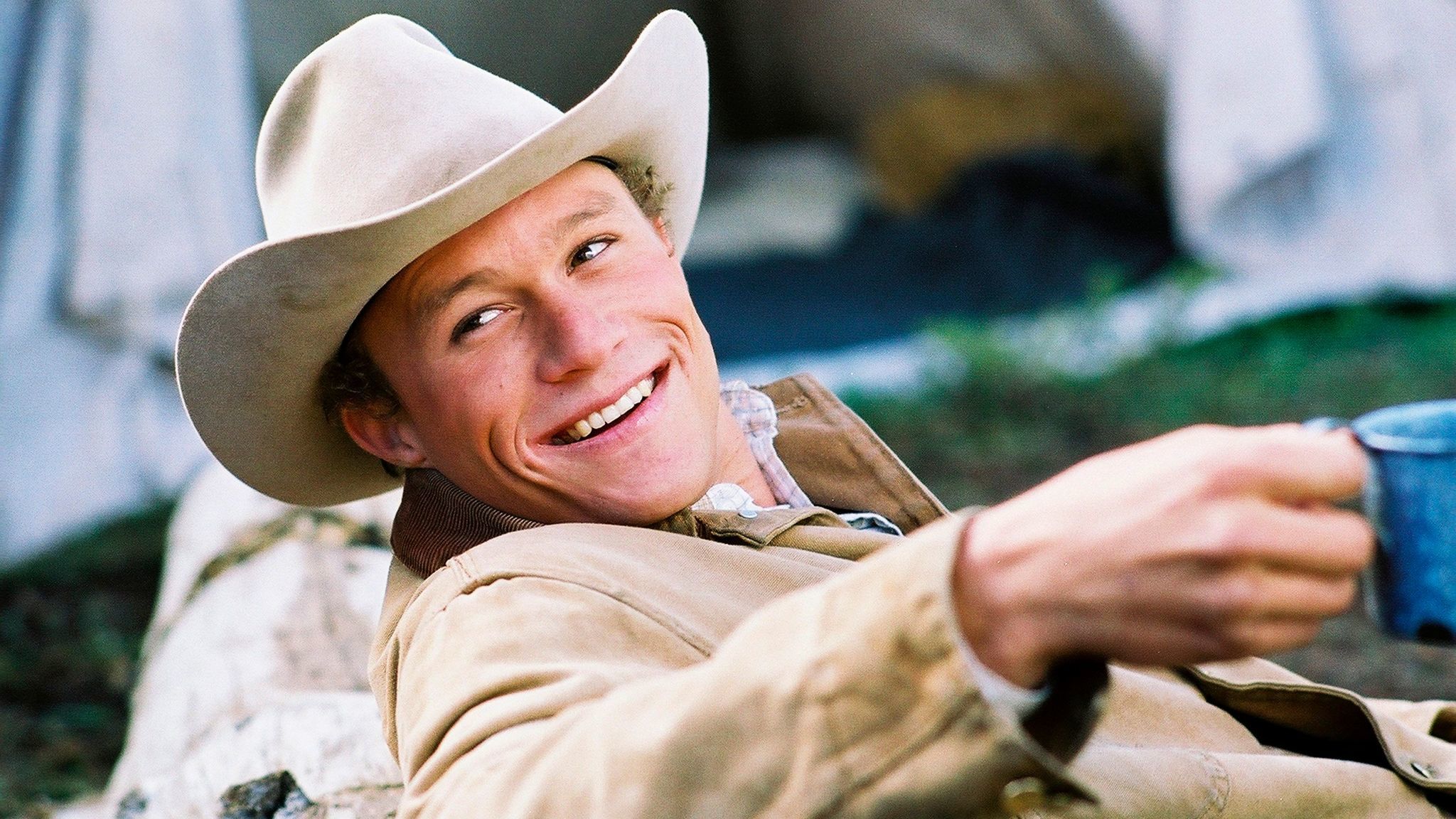 Actor Heath Ledger as Ennis Del Mar in the movie "Brokeback Mountain."