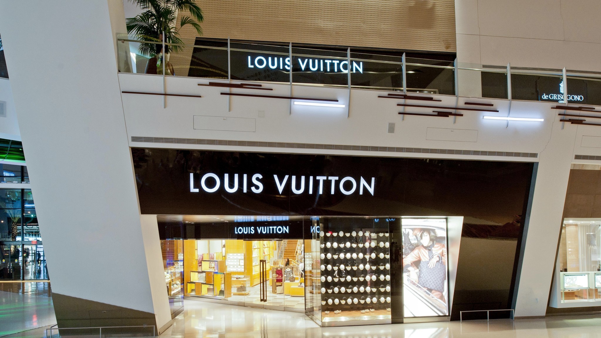 One of the original tenants at Crystals, Louis Vuitton still has a presence with its expansive store. It’s one of the French retailer’s seven locations in Las Vegas.