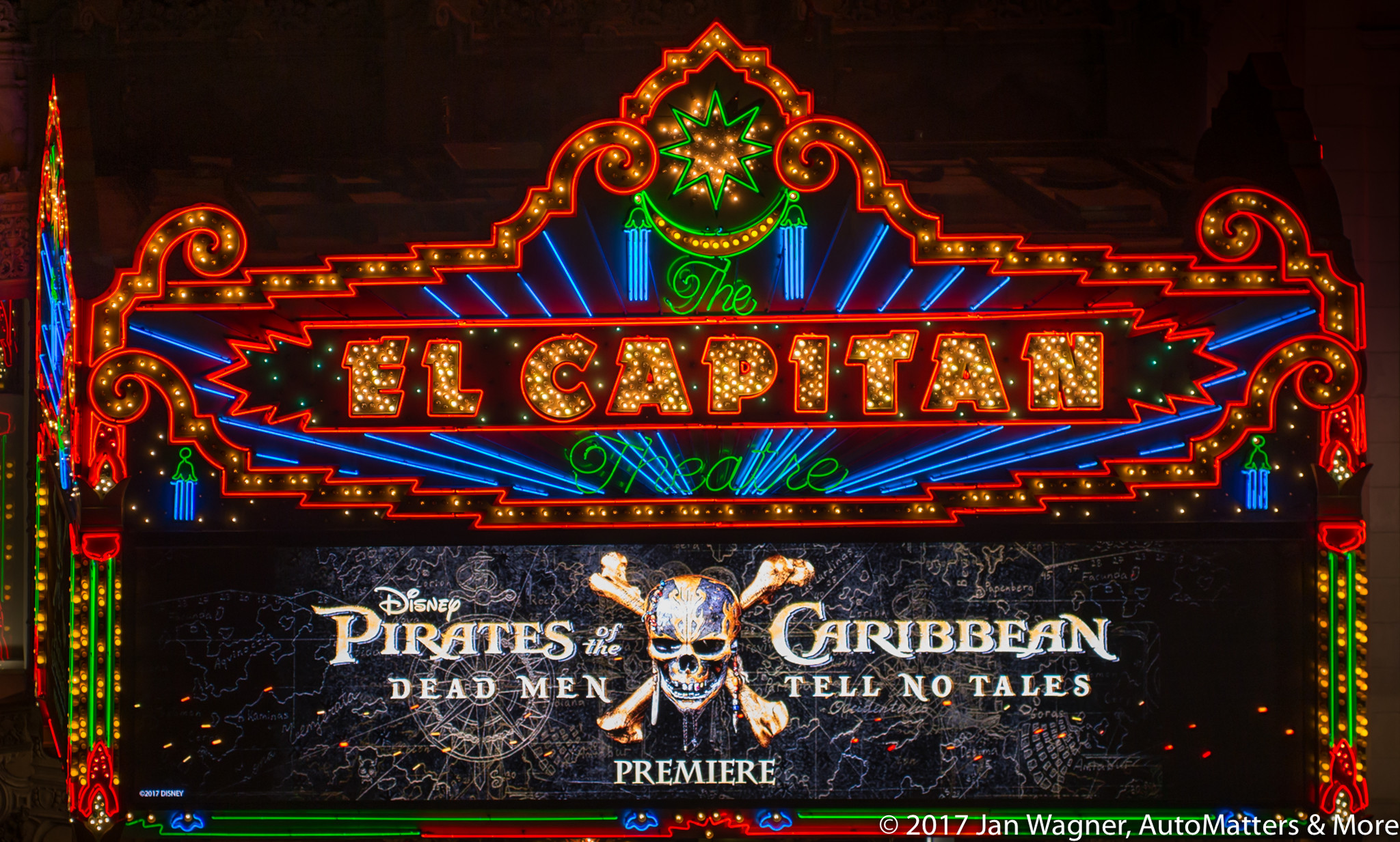 Marquee of the El Capitan Theater in Hollywood