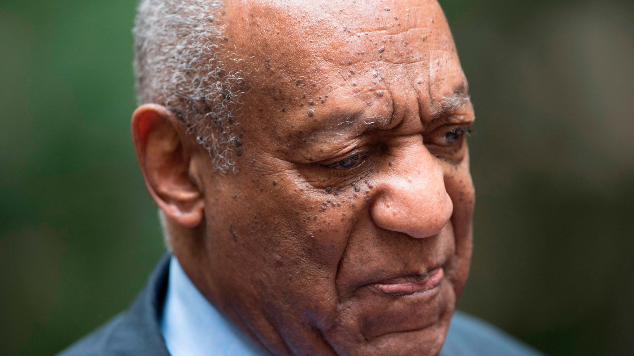 Bill Cosby talks leaves the Allegheny County Courthouse on May 24.