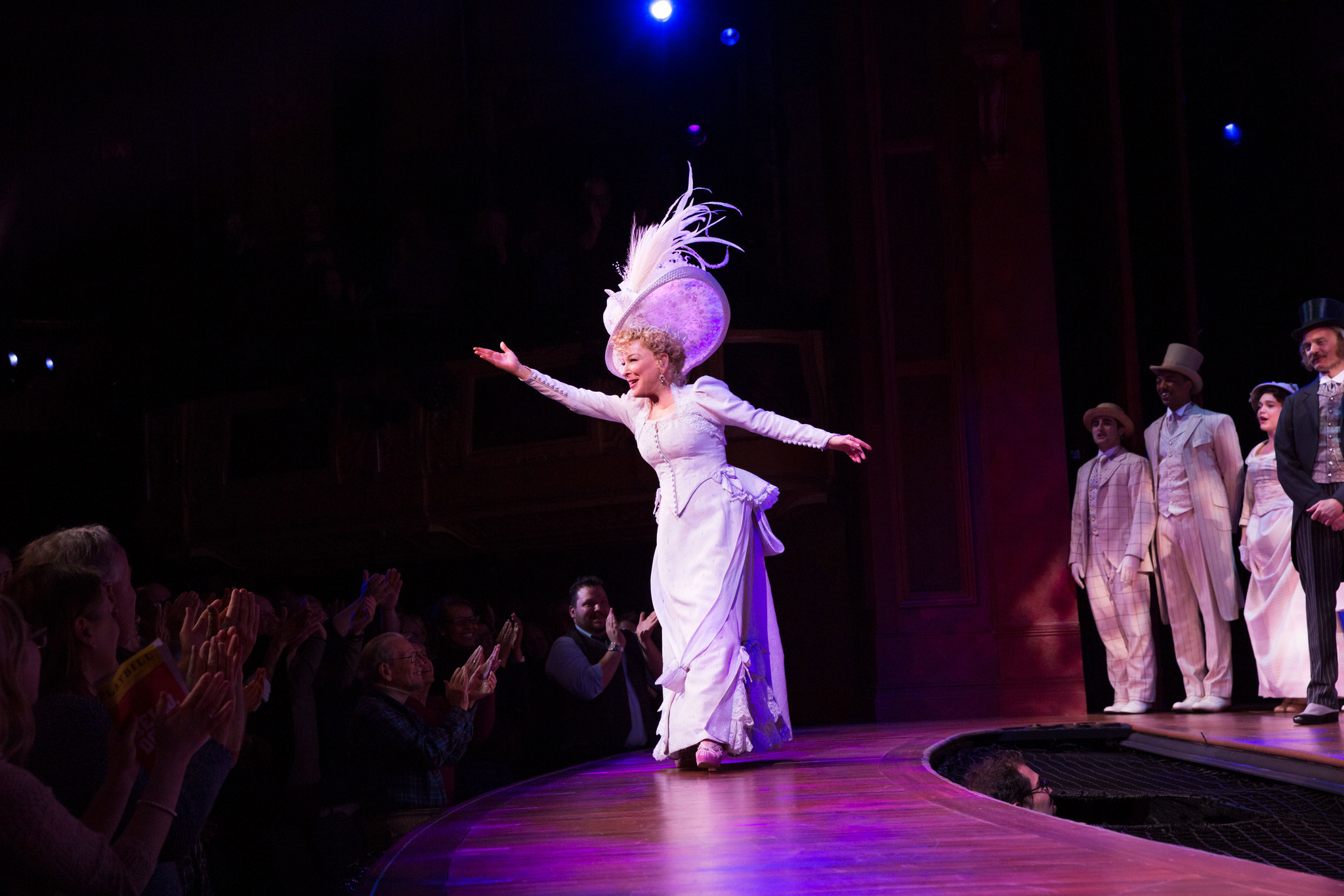 Midler accepts an ovation. Will she receive a Tony too?
