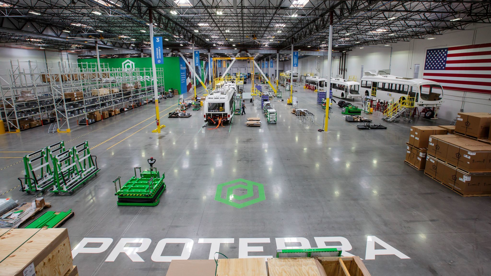 Before Proterra starting building buses here, Amazon used the space as a temporary holiday distribution center.