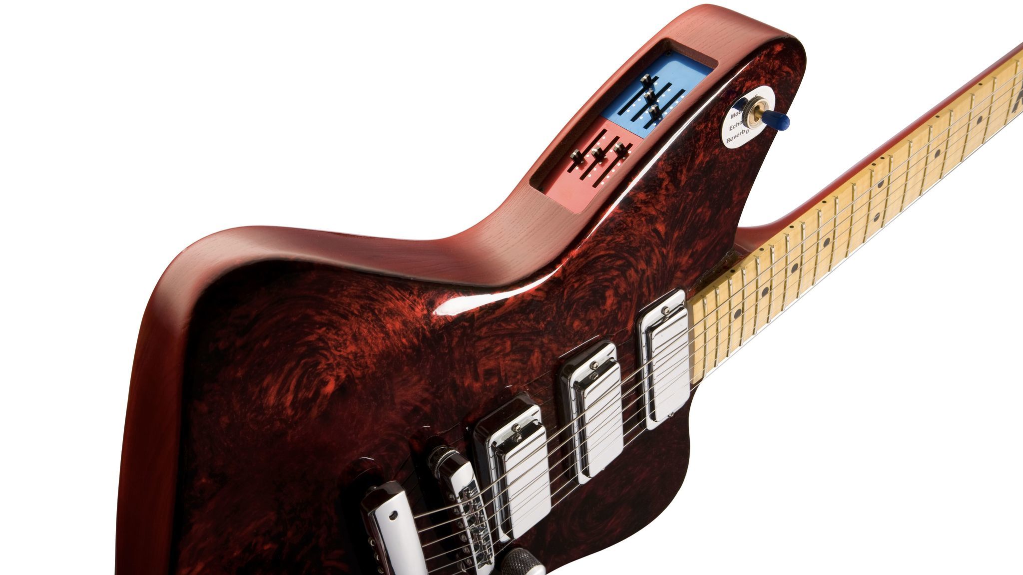 Gibson’s Firebird X “hexaphonic” limited-edition electric instrument.