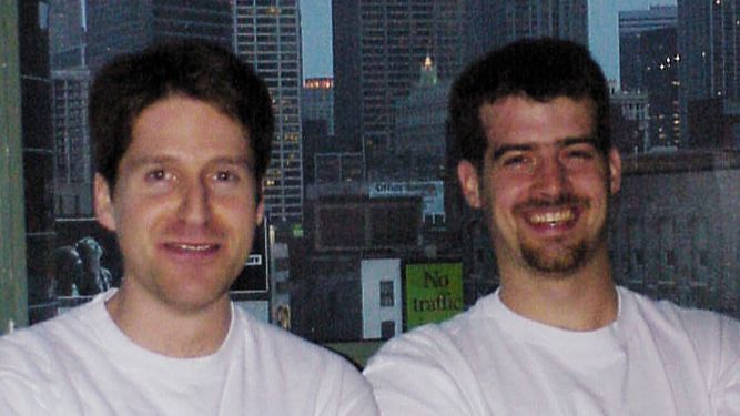 From left, Alex Seropian and Jason Jones, the founders of video game maker Bungie. Microsoft acquired the company in 2000.