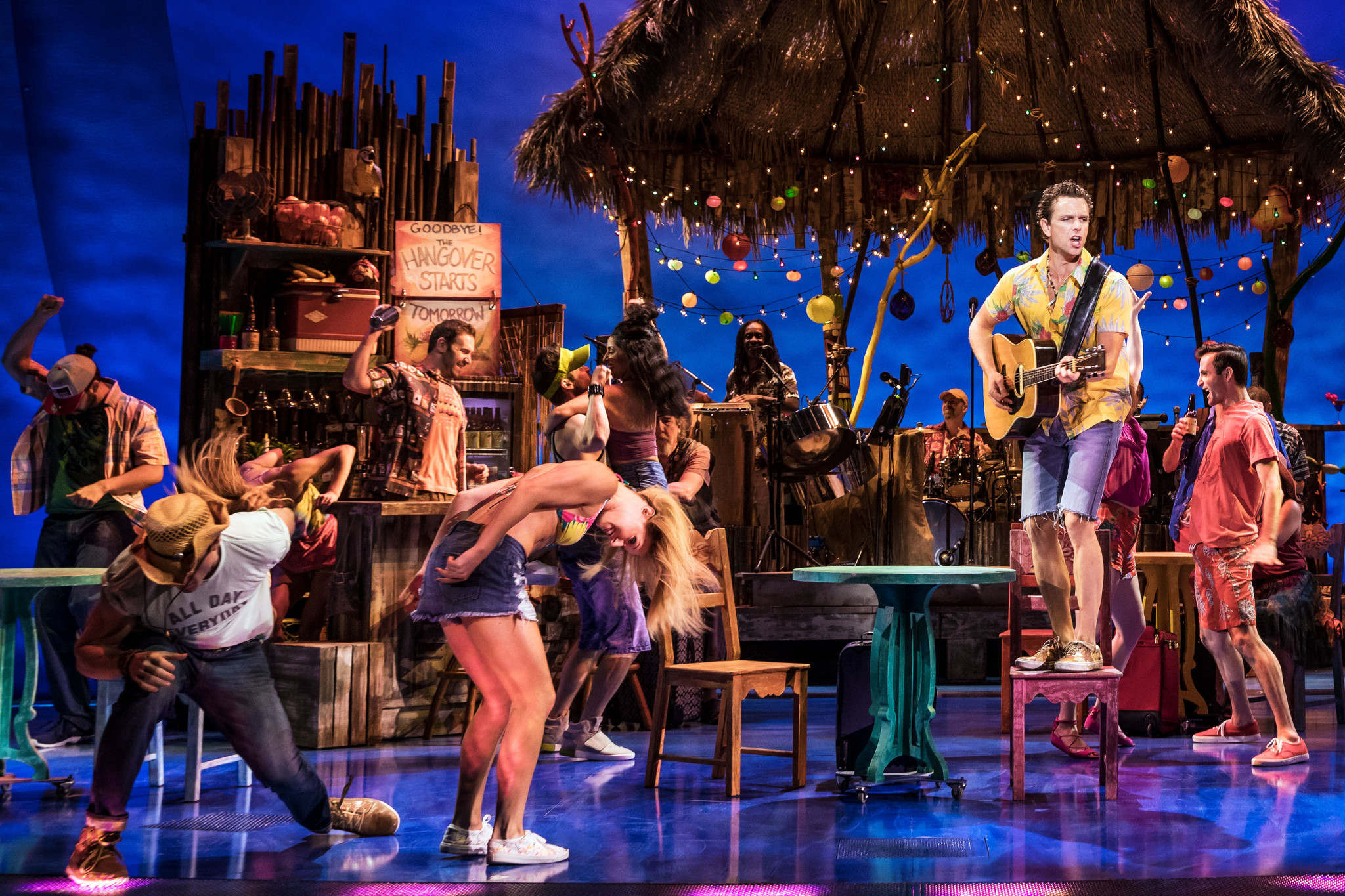 Paul Alexander Nolan and the cast of "Escape to Margaritaville."