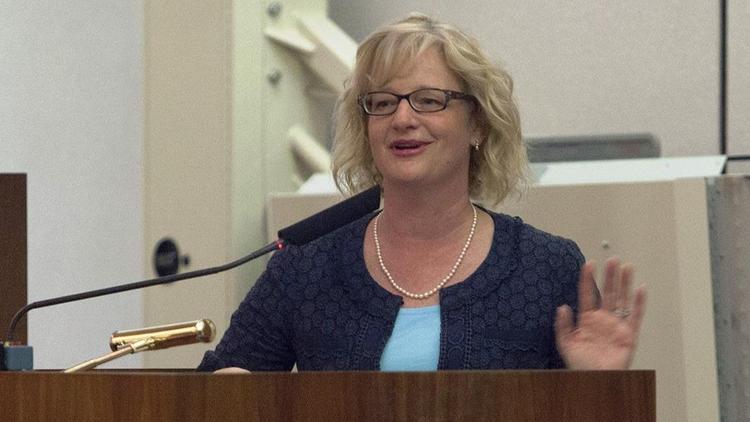 Costa Mesa Mayor Katrina Foley says public employees didn't cause the problem of unfunded pension li