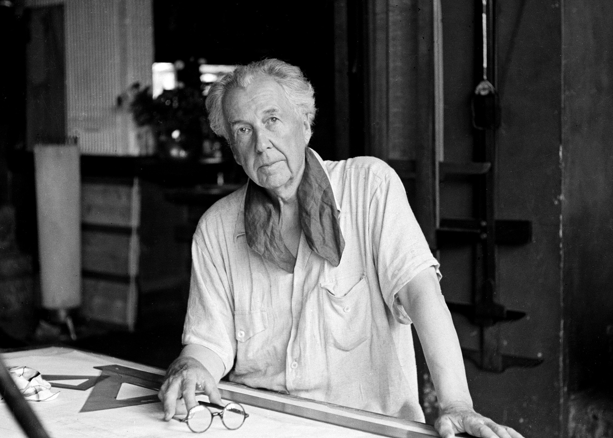 A 1938 photo of Frank Lloyd Wright.