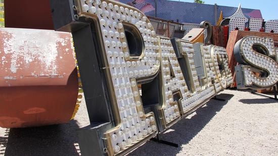 Signage recently removed from the Palace Station hotel-casino has been moved to the Neon Museum as p