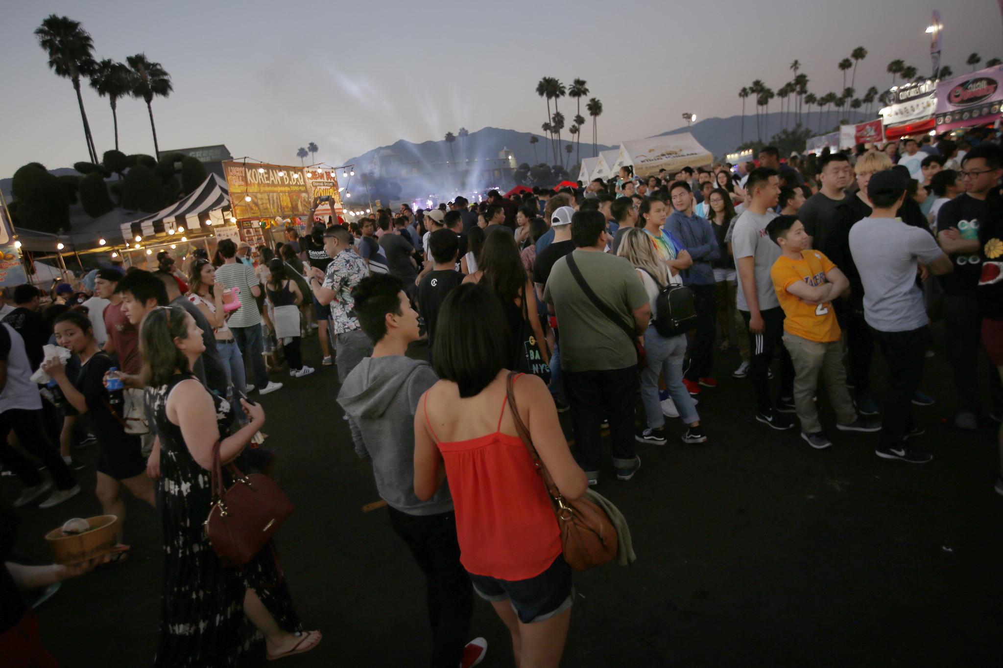 A large crowd attends the 626 Night Market in Arcadia during its opening weekend in 2017.
