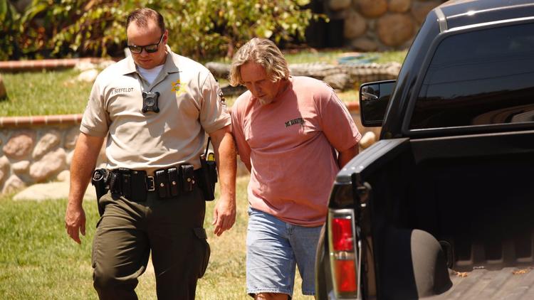 Ventura County sheriff's deputies arrest Todd Kates as authorities collect American alligators and a