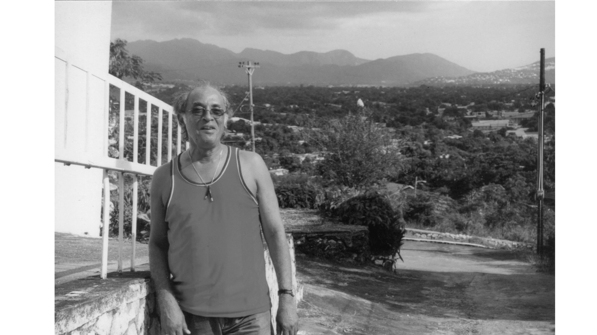 Jamaican Broadcaster Neville Willoughby in the hills above Kingston in 2003.