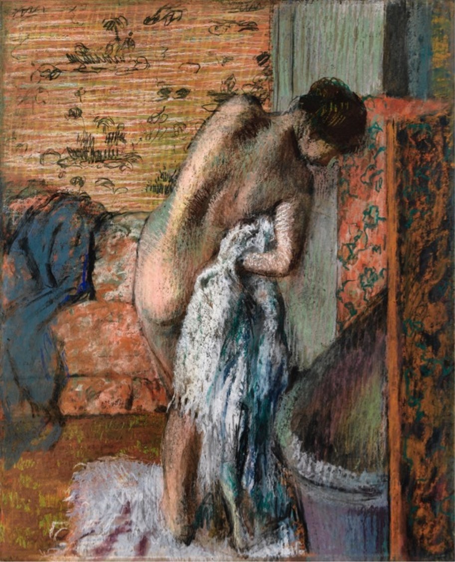 Edgar Degas, "After the Bath," circa 1886, pastel
