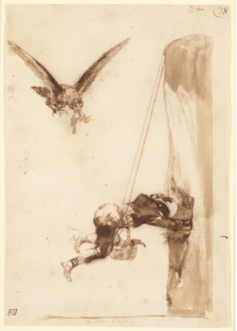 Francisco Jose de Goya y Lucientes, "The Eagle Hunter," circa 1812-20, ink