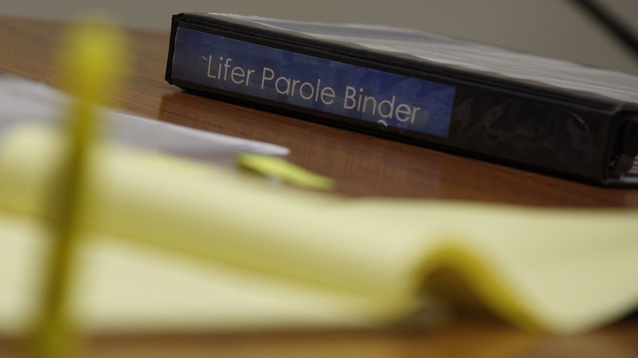 A lifer parole binder.